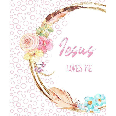 Jesus Loves Me Black Modern Wood Framed Art Print with Double Matting by Murdock, Ramona