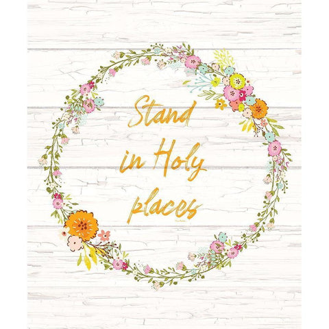 Stand in Holy Places White Modern Wood Framed Art Print by Murdock, Ramona