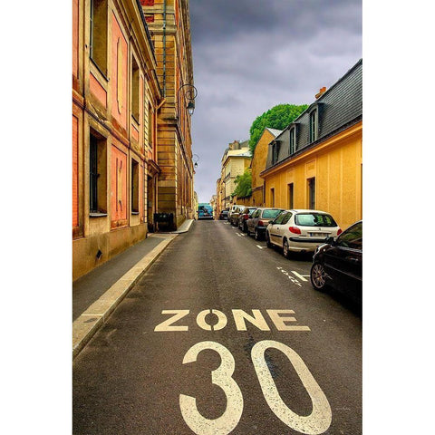 Zone 30 Black Modern Wood Framed Art Print with Double Matting by Murdock, Ramona