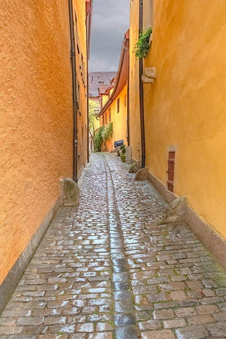 Rothenberg Alley White Modern Wood Framed Art Print with Double Matting by Murdock, Ramona