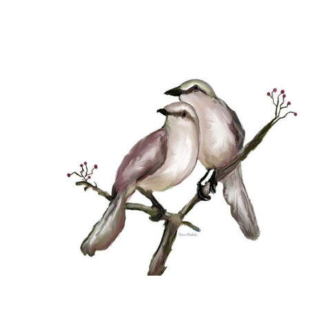 Bird VI White Modern Wood Framed Art Print by Murdock, Ramona