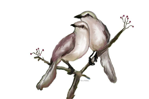 Bird VI Black Ornate Wood Framed Art Print with Double Matting by Murdock, Ramona