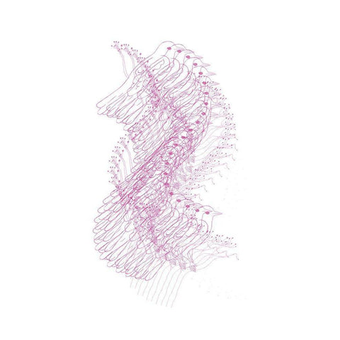 Abstract Birds II Black Modern Wood Framed Art Print by Murdock, Ramona