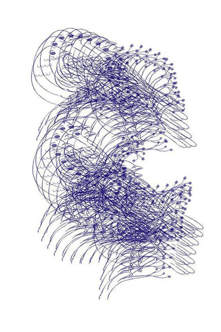 Abstract Birds IV White Modern Wood Framed Art Print with Double Matting by Murdock, Ramona