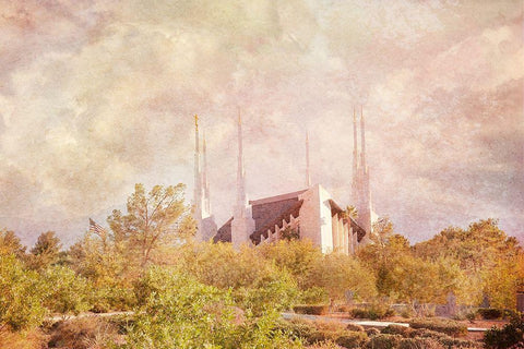 Las Vegas Temple II Black Ornate Wood Framed Art Print with Double Matting by Murdock, Ramona