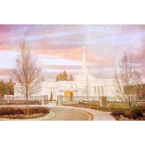 Spokane Temple II Gold Ornate Wood Framed Art Print with Double Matting by Murdock, Ramona