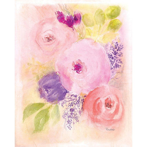 Blooms No. 3 Black Modern Wood Framed Art Print by Murdock, Ramona