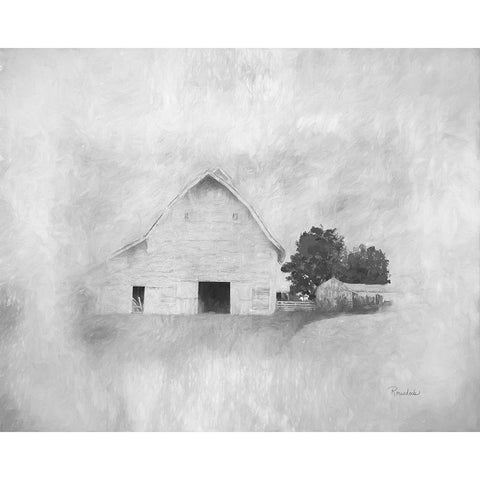 Family Barn II Black Modern Wood Framed Art Print with Double Matting by Murdock, Ramona