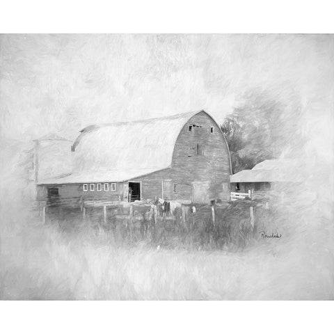 Sullys Barn II Gold Ornate Wood Framed Art Print with Double Matting by Murdock, Ramona