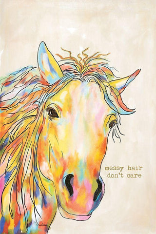 Messy Hair White Modern Wood Framed Art Print with Double Matting by Murdock, Ramona