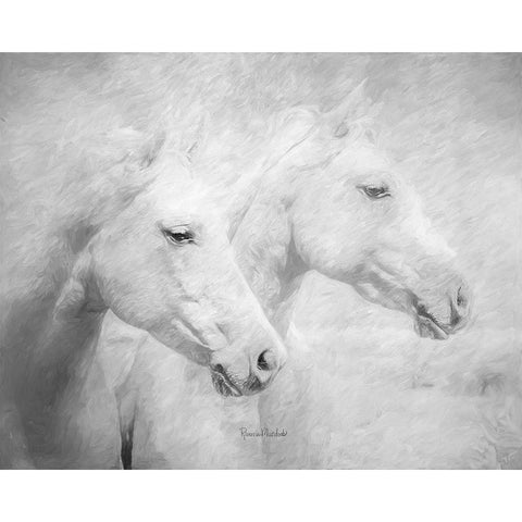 Side by Side White Modern Wood Framed Art Print by Murdock, Ramona