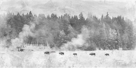 Winter Migration White Modern Wood Framed Art Print with Double Matting by Murdock, Ramona