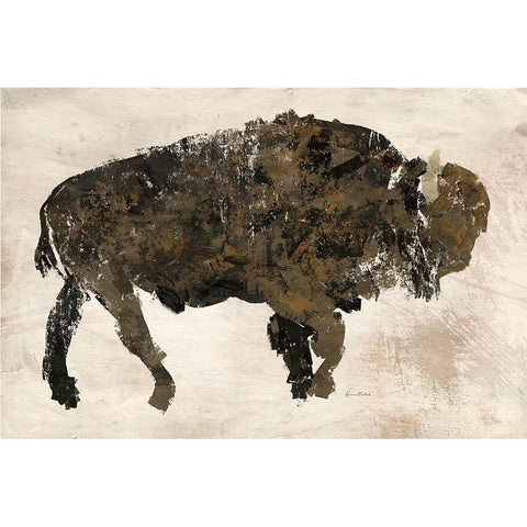 Abstract Buffalo White Modern Wood Framed Art Print by Murdock, Ramona