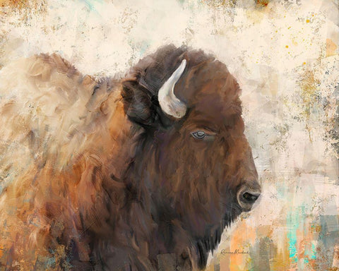 Bless the Beast White Modern Wood Framed Art Print with Double Matting by Murdock, Ramona