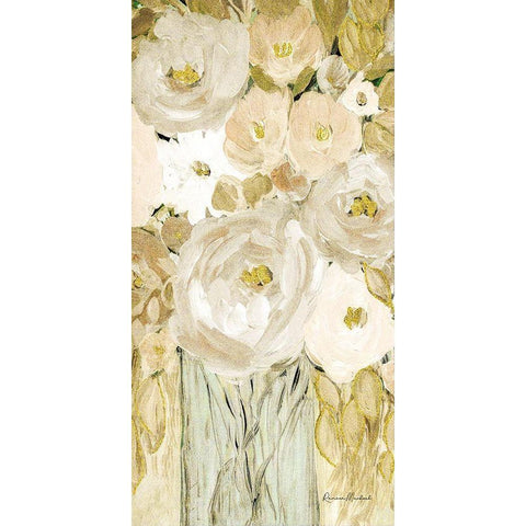 Golden Glitter Vase No. 1 Black Modern Wood Framed Art Print by Murdock, Ramona