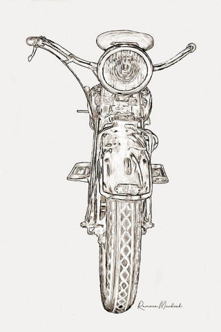 Upstanding Cycle I Black Ornate Wood Framed Art Print with Double Matting by Murdock, Ramona