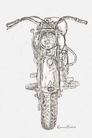 Upstanding Cycle II Black Ornate Wood Framed Art Print with Double Matting by Murdock, Ramona