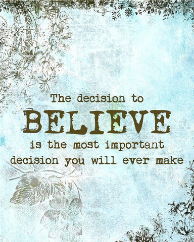 Choose to Believe Black Ornate Wood Framed Art Print with Double Matting by Murdock, Ramona