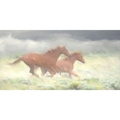 Running Wild Gold Ornate Wood Framed Art Print with Double Matting by Murdock, Ramona