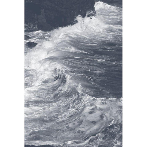 Ocean Wave No. 1 White Modern Wood Framed Art Print by Murdock, Ramona