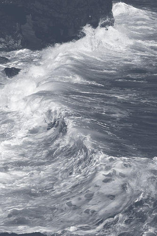 Ocean Wave No. 1 Black Ornate Wood Framed Art Print with Double Matting by Murdock, Ramona