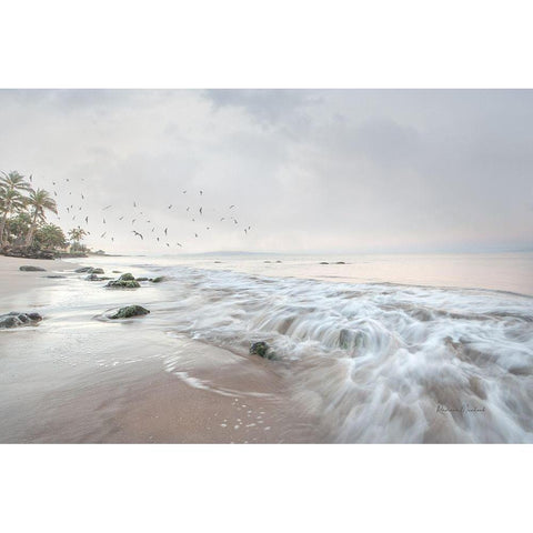 Early Morning Beach III Gold Ornate Wood Framed Art Print with Double Matting by Murdock, Ramona