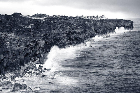 Indigo Coastline White Modern Wood Framed Art Print with Double Matting by Murdock, Ramona