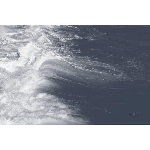 Indigo Wave I Gold Ornate Wood Framed Art Print with Double Matting by Murdock, Ramona