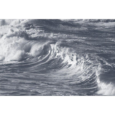 Indigo Wave III Gold Ornate Wood Framed Art Print with Double Matting by Murdock, Ramona