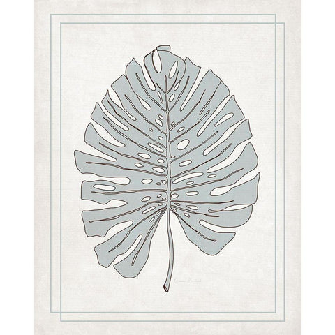 Tropical Monstera III Black Modern Wood Framed Art Print with Double Matting by Murdock, Ramona