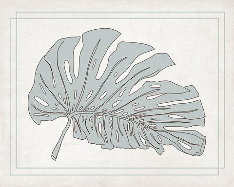 Tropical Monstera II Black Ornate Wood Framed Art Print with Double Matting by Murdock, Ramona