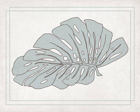 Tropical Monstera I Black Ornate Wood Framed Art Print with Double Matting by Murdock, Ramona