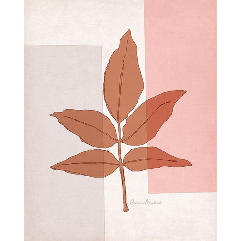 Leaf Set I Black Modern Wood Framed Art Print by Murdock, Ramona