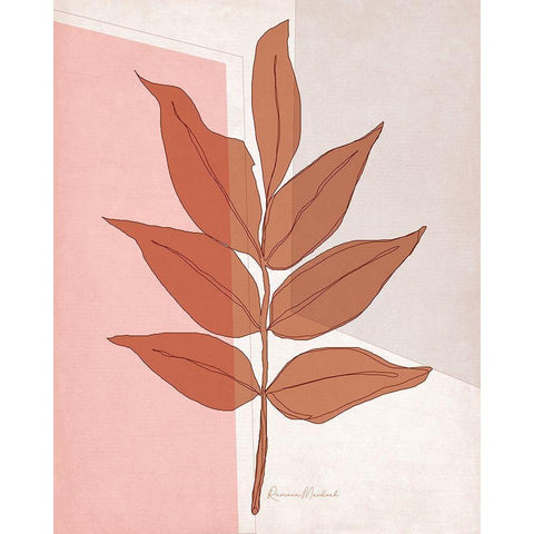 Leaf Set II White Modern Wood Framed Art Print by Murdock, Ramona