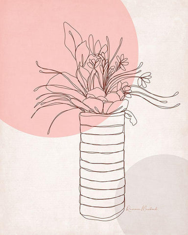 Spotlight on Vase I Black Ornate Wood Framed Art Print with Double Matting by Murdock, Ramona