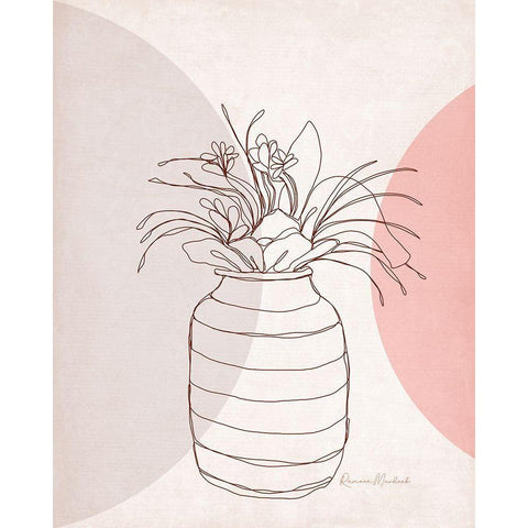 Spotlight on Vase II Black Modern Wood Framed Art Print with Double Matting by Murdock, Ramona