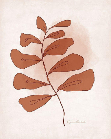 Abstract Twig I Black Ornate Wood Framed Art Print with Double Matting by Murdock, Ramona