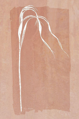 Fall Grasses No. 3 White Modern Wood Framed Art Print with Double Matting by Murdock, Ramona