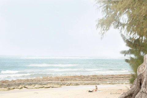 Day at the Beach I White Modern Wood Framed Art Print with Double Matting by Murdock, Ramona