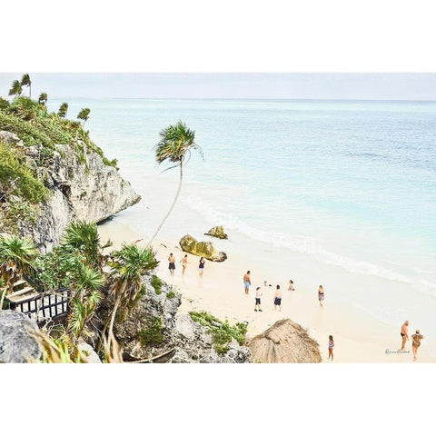 Tulum Beach I White Modern Wood Framed Art Print by Murdock, Ramona