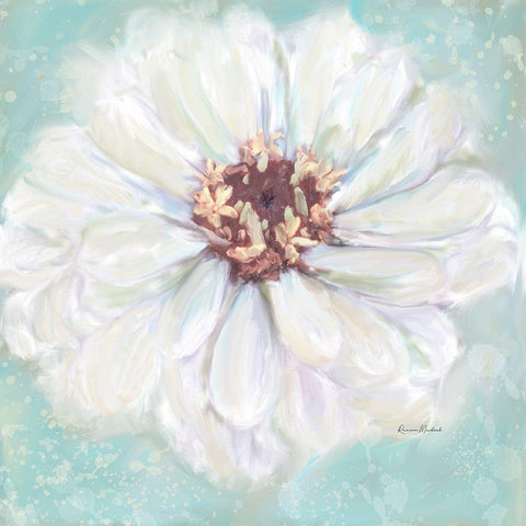 Zinnia III Gold Ornate Wood Framed Art Print with Double Matting by Murdock, Ramona