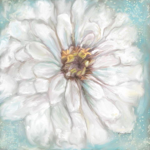 Zinnia IV Black Modern Wood Framed Art Print with Double Matting by Murdock, Ramona