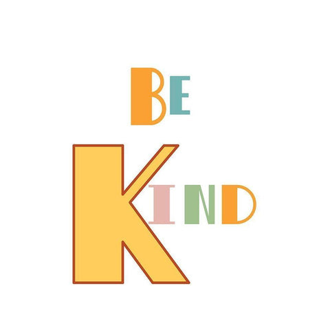 Be Kind Black Modern Wood Framed Art Print with Double Matting by Murdock, Ramona