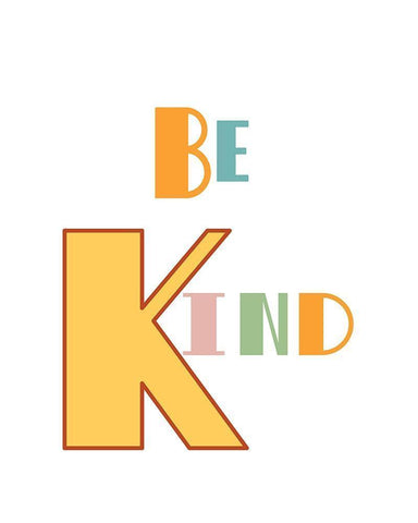 Be Kind Black Ornate Wood Framed Art Print with Double Matting by Murdock, Ramona