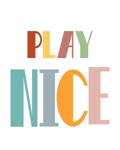 Play Nice Black Ornate Wood Framed Art Print with Double Matting by Murdock, Ramona