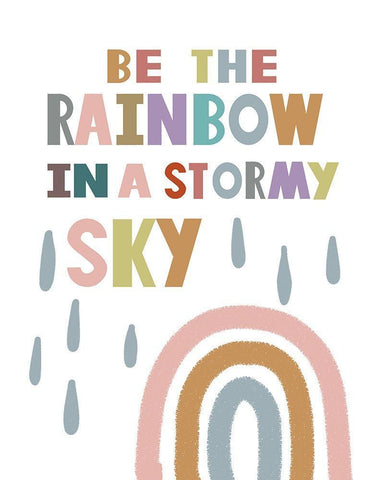 Be the Rainbow White Modern Wood Framed Art Print with Double Matting by Murdock, Ramona