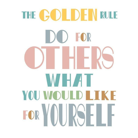 The Golden Rule Black Modern Wood Framed Art Print with Double Matting by Murdock, Ramona