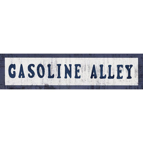Gasoline Alley Sign White Modern Wood Framed Art Print by Murdock, Ramona