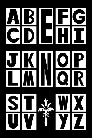 ABC  Black Ornate Wood Framed Art Print with Double Matting by Murdock, Ramona