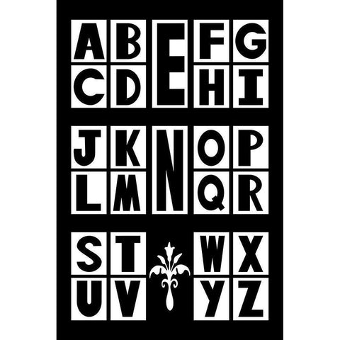 ABC  Black Modern Wood Framed Art Print by Murdock, Ramona